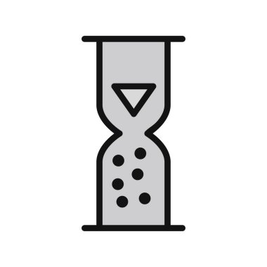 Kum saati simgesi, vektör illüstrasyonu