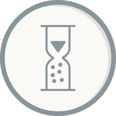 Kum saati simgesi, vektör illüstrasyonu