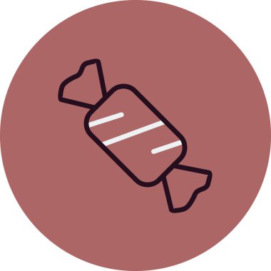 Şeker simgesinin vektör illüstrasyonu