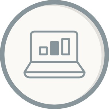 dizüstü bilgisayar simgesi, basit vektör illüstrasyon tasarımı