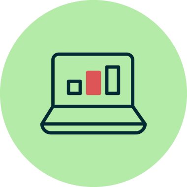 dizüstü bilgisayar simgesi, basit vektör illüstrasyon tasarımı