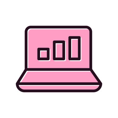 dizüstü bilgisayar simgesi, basit vektör illüstrasyon tasarımı