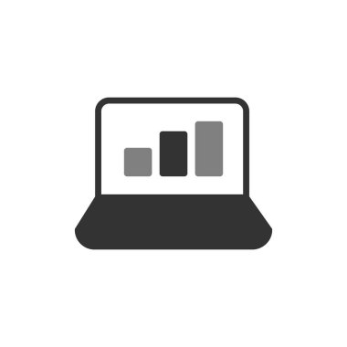 dizüstü bilgisayar simgesi, basit vektör illüstrasyon tasarımı