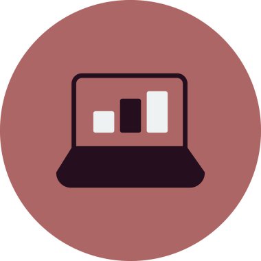 dizüstü bilgisayar simgesi, basit vektör illüstrasyon tasarımı