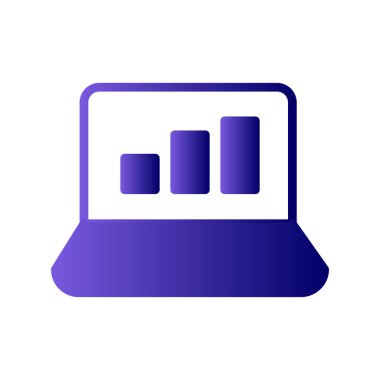 dizüstü bilgisayar simgesi, basit vektör illüstrasyon tasarımı