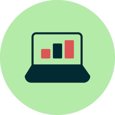 dizüstü bilgisayar simgesi, basit vektör illüstrasyon tasarımı