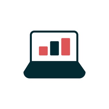 dizüstü bilgisayar simgesi, basit vektör illüstrasyon tasarımı