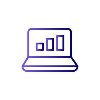 dizüstü bilgisayar simgesi, basit vektör illüstrasyon tasarımı