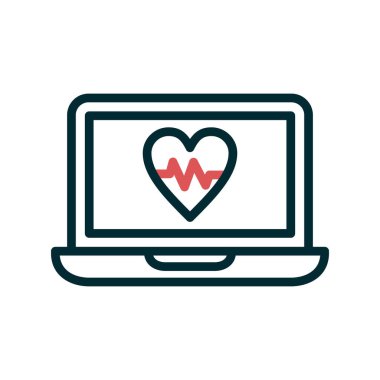 dizüstü bilgisayar simgesi, basit vektör illüstrasyon tasarımı