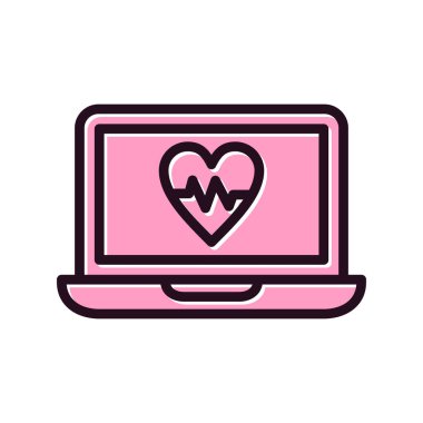 dizüstü bilgisayar simgesi, basit vektör illüstrasyon tasarımı