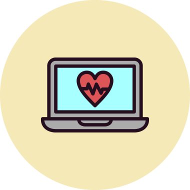 dizüstü bilgisayar simgesi, basit vektör illüstrasyon tasarımı