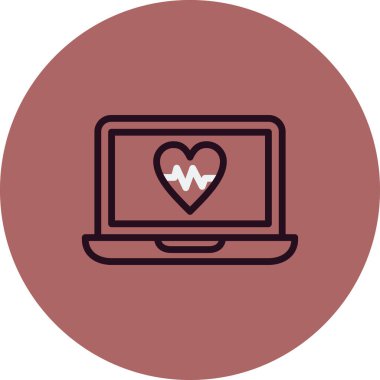 dizüstü bilgisayar simgesi, basit vektör illüstrasyon tasarımı