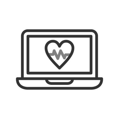 dizüstü bilgisayar simgesi, basit vektör illüstrasyon tasarımı