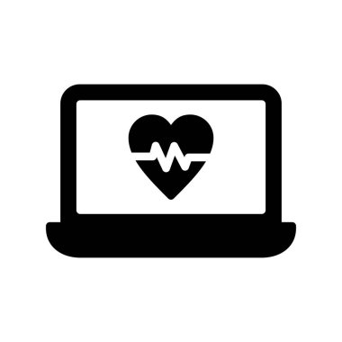 dizüstü bilgisayar simgesi, basit vektör illüstrasyon tasarımı