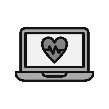 dizüstü bilgisayar simgesi, basit vektör illüstrasyon tasarımı