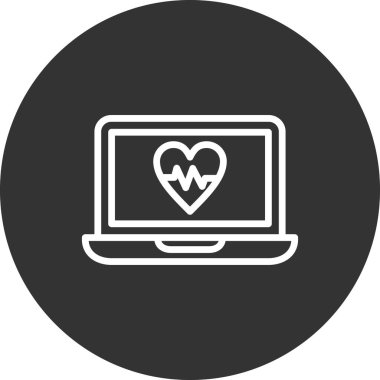 dizüstü bilgisayar simgesi, basit vektör illüstrasyon tasarımı