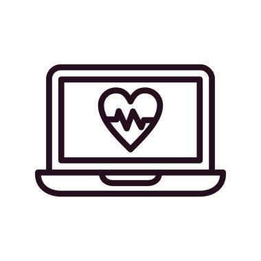 dizüstü bilgisayar simgesi, basit vektör illüstrasyon tasarımı