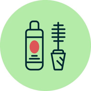 Kozmetik ikonu, vektör çizimi. Maskara. 