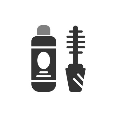 Kozmetik ikonu, vektör çizimi. Maskara. 