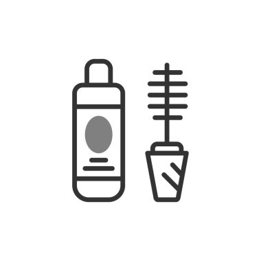 Kozmetik ikonu, vektör çizimi. Maskara. 