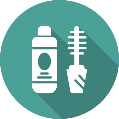 Kozmetik ikonu, vektör çizimi. Maskara. 