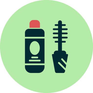 Kozmetik ikonu, vektör çizimi. Maskara. 