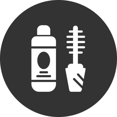 Kozmetik ikonu, vektör çizimi. Maskara. 