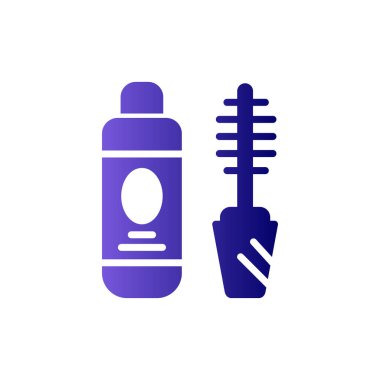 Kozmetik ikonu, vektör çizimi. Maskara. 