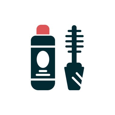 Kozmetik ikonu, vektör çizimi. Maskara. 