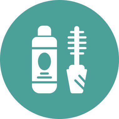 Kozmetik ikonu, vektör çizimi. Maskara. 