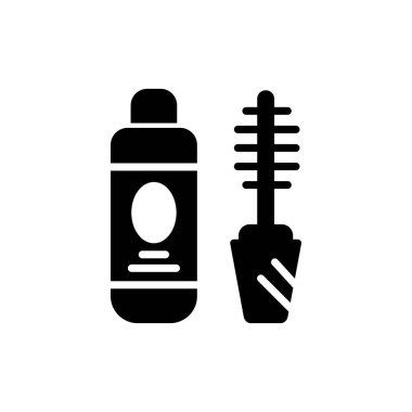 Kozmetik ikonu, vektör çizimi. Maskara. 