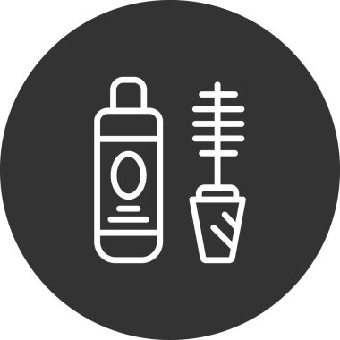 Kozmetik ikonu, vektör çizimi. Maskara. 