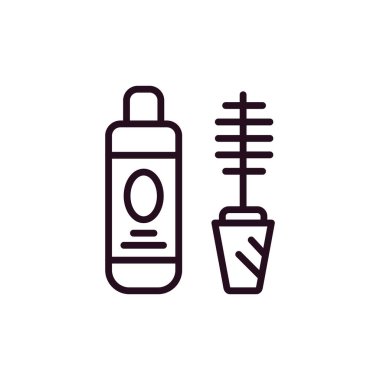 Kozmetik ikonu, vektör çizimi. Maskara. 