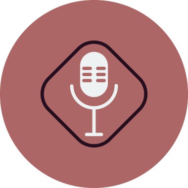 mikrofon simgesi, vektör illüstrasyon tasarımı