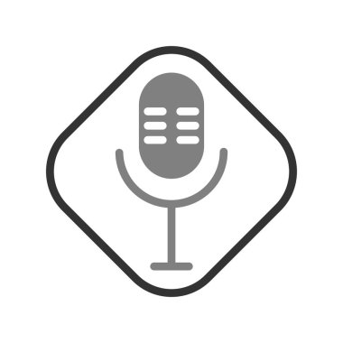 mikrofon simgesi, vektör illüstrasyon tasarımı