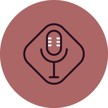 mikrofon simgesi, vektör illüstrasyon tasarımı