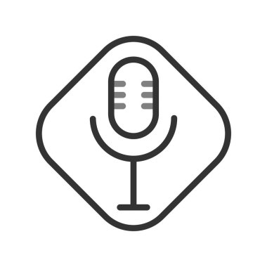 mikrofon simgesi, vektör illüstrasyon tasarımı