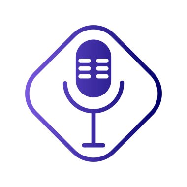 mikrofon simgesi, vektör illüstrasyon tasarımı