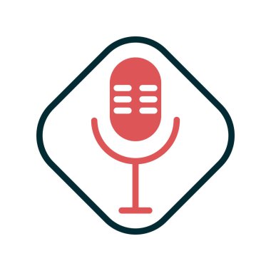 mikrofon simgesi, vektör illüstrasyon tasarımı