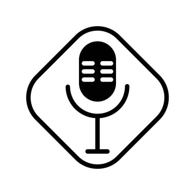mikrofon simgesi, vektör illüstrasyon tasarımı