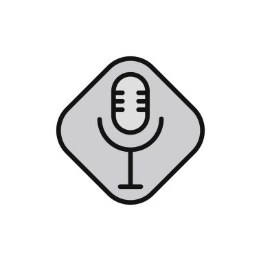 mikrofon simgesi, vektör illüstrasyon tasarımı