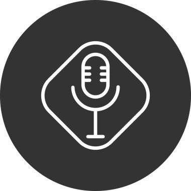 mikrofon simgesi, vektör illüstrasyon tasarımı