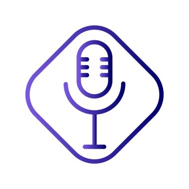 mikrofon simgesi, vektör illüstrasyon tasarımı