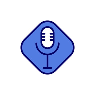 mikrofon simgesi, vektör illüstrasyon tasarımı