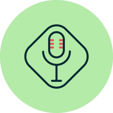 mikrofon simgesi, vektör illüstrasyon tasarımı