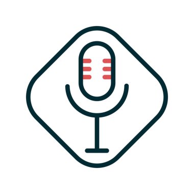 mikrofon simgesi, vektör illüstrasyon tasarımı