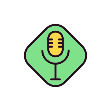 mikrofon simgesi, vektör illüstrasyon tasarımı