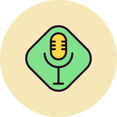 mikrofon simgesi, vektör illüstrasyon tasarımı