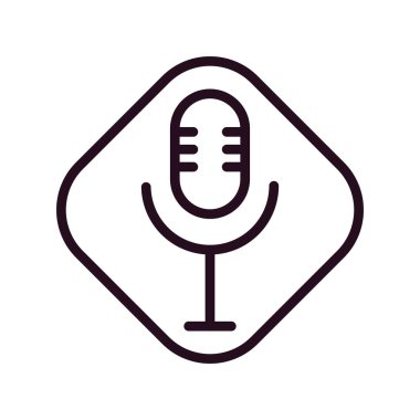 mikrofon simgesi, vektör illüstrasyon tasarımı