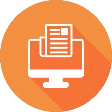 Bilgisayar vektörü ince çizgi simgesi. Haberler 